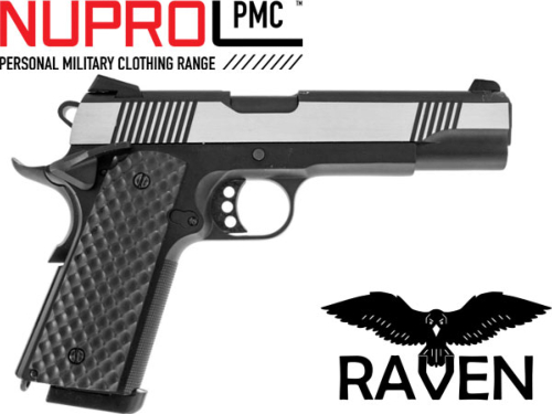 Réplique Airsoft Nuprol Raven 1911 MEU silver gaz GBB