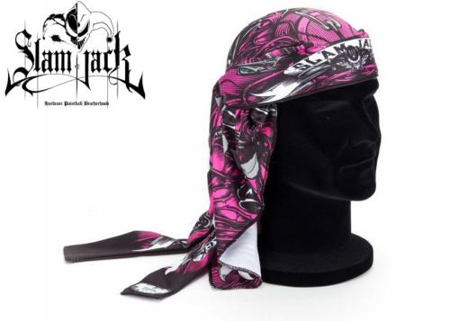 Head Wrap Slam Jack Black Roses pink