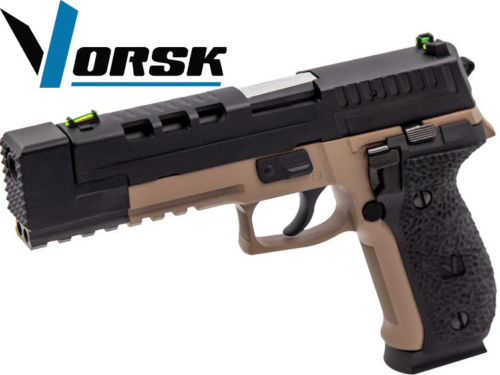 Réplique Airsoft Vorsk VP26X tan frame gaz GBB