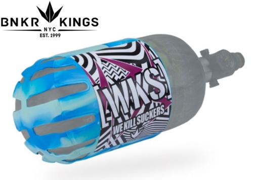 Bunker Kings Knuckle Butt tank cover - Shred Cyan