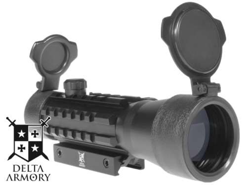 Collimateur Delta Armory 2x40 avec zoom et capuchons Black