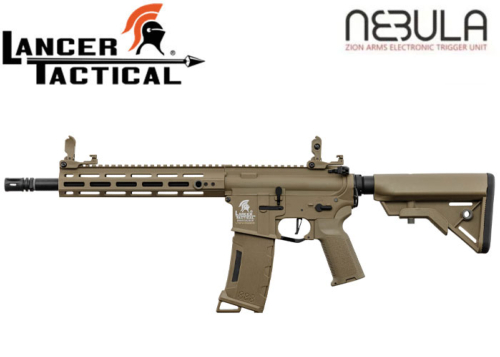 Réplique Airsoft Lancer Tactical AEG HELLION GEN3 ETU 10' M-LOCK 1J Tan