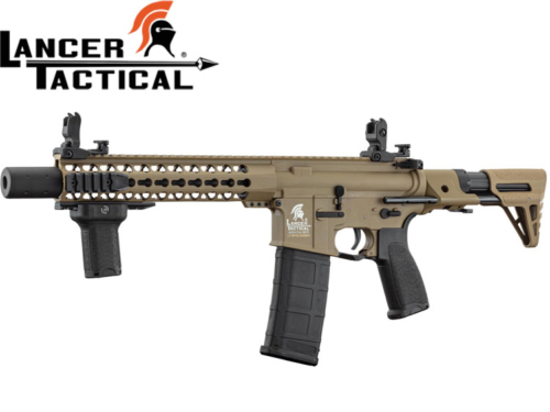 Réplique Airsoft Lancer tactical LT-19 GEN2 M4 Silencer PDW 1J Tan