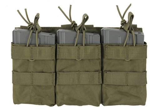 Triple Open Top 7.62 Mag Pouch - Olive