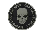  Patch - Airsoft One Shot One kill Grey