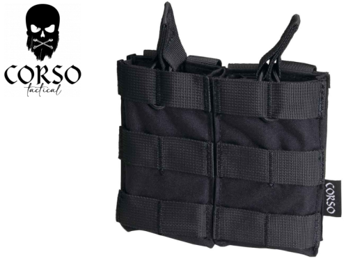 Poche porte-chargeur Corso Tactical Double M4 Dagger MOLLE Noir
