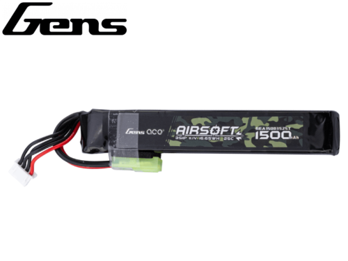 Batterie LIPO Gens 1 stick 2S 11.1V 1500mAh 25C