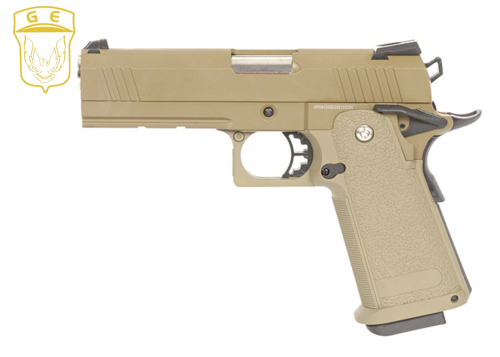 Réplique Airsoft Golden Eagle Hi-capa Tan GBB 