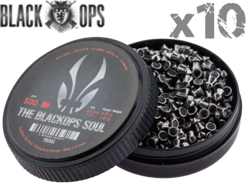 5000 plombs BO Manufacture Black Ops cal 4.5 tête pointue