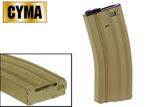 Chargeur Cyma 300 Billes Hi-cap AR-15/M4 Métal Tan