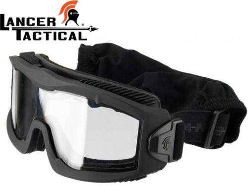 Masque protection Lancer Tactical série Aero Black clear
