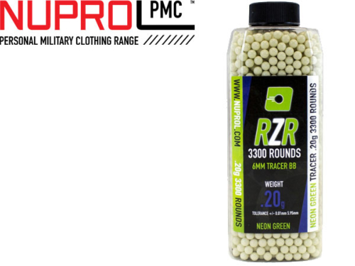 Billes Airsoft RZR Rain 0.20g / 3300 Traçantes