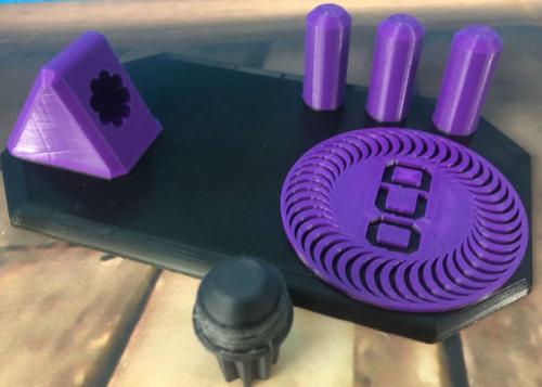 Présentoir à lanceur OCD compact 3 posts - purple black