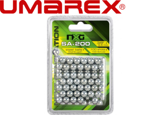 100 billes acier 9.4 mm Umarex NXG SA-200 pour lance-pierres