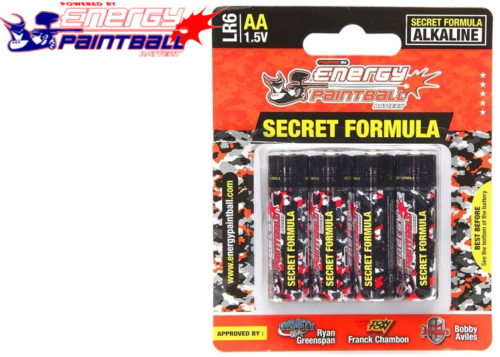 4 piles LR6 Energy Paintball