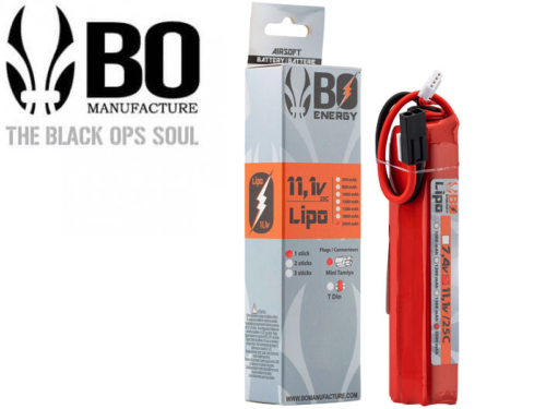 Batterie LIPO BO Manufacture 1 stick 3S 11.1V 2000mAh 25C