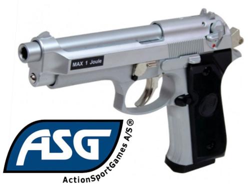 Réplique Airsoft ASG M92F Silver gaz GNB