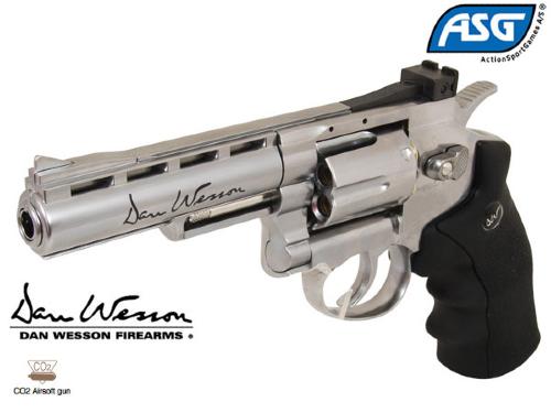 Réplique Airsoft Dan Wesson 4" silver Co2