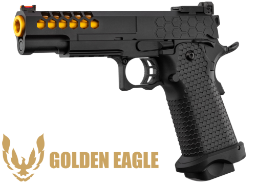 Réplique Airsoft Golden Eagle 5.1 Black/Gold GBB 
