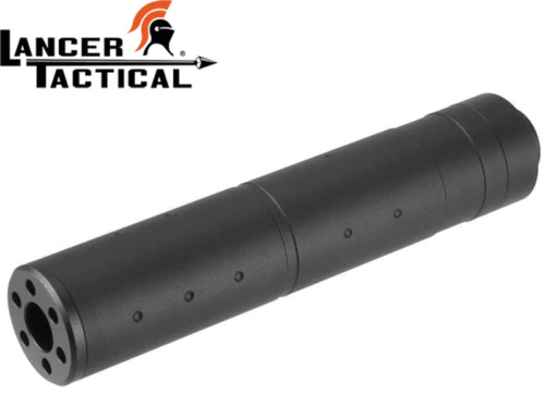 Silencieux aluminium Lancer Tactical 155mm Dot Mock noir