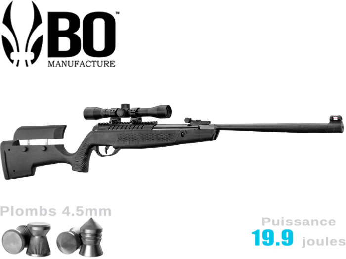 Carabine Benning Black Ops Lunette 4X32 plomb 4,5mm 20j BO..