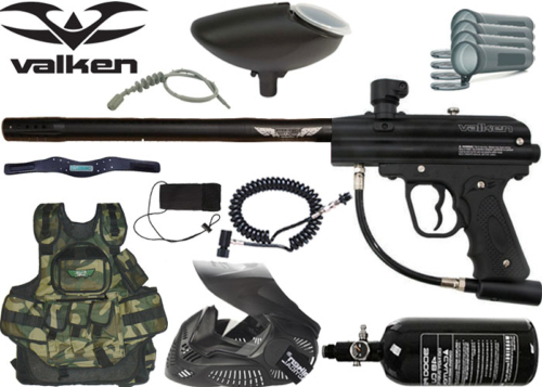 PACK LANCEUR VALKEN RAZORBACK Noir Cal 68 ECRAN SIMPLE AIR - Paintball  Connexion