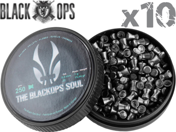 5000 plombs BO Manufacture Black Ops cal 4.5 tête plate