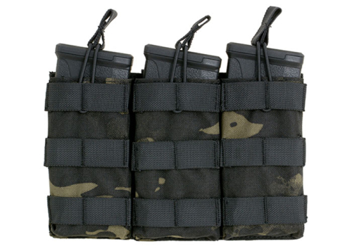  Modular Open Top Triple Mag Pouch For 5.56 - Multicam Black