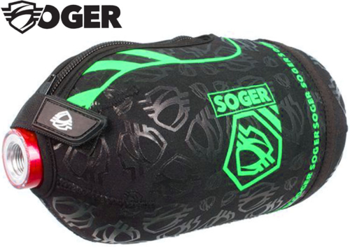 Housse de bouteille 1.1l Soger Protek black / lime