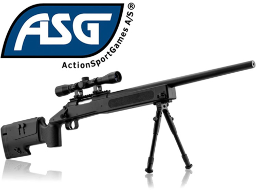 Réplique Airsoft Sniper ASG McMillan M40A3 + lunette 4x32 + bipied