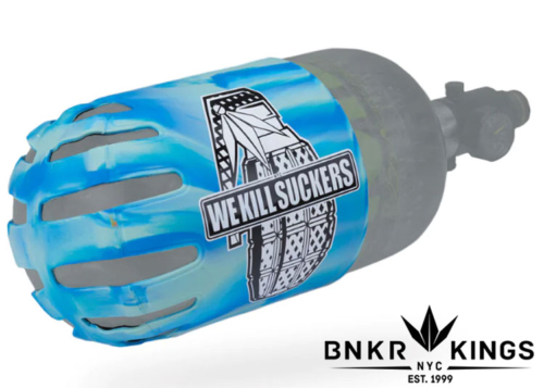 Bunker Kings Knuckle Butt tank cover - WKS Grenade Cyan
