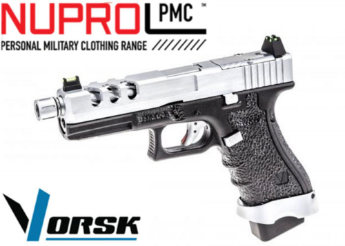 Réplique Airsoft VORSK EU17 Vented Chrome GBB