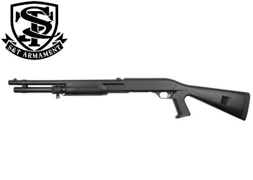 Réplique Airsoft Fusil a Pompe S&T M870 Long Ressort Noir