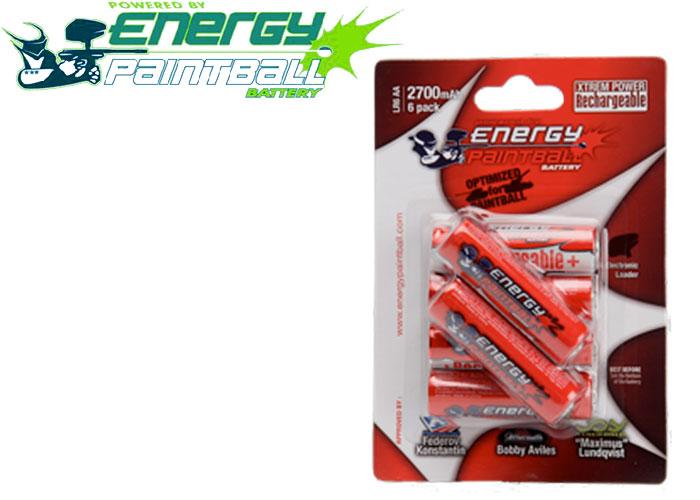 6 Piles LR6 - rechargeables Energy Paintball