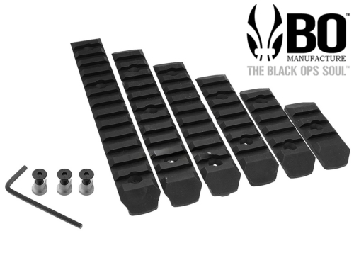 Bo Manufacture Kit de 6 rails Keymod vers Picatinny Black