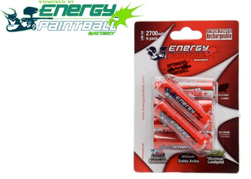 6 Piles LR6 rechargeables Energy Paintball