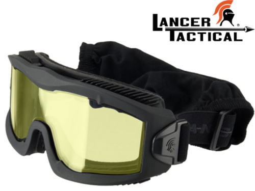 Masque protection Lancer Tactical série Aero black yellow