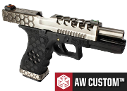 Réplique Airsoft AW Custom VX0100 Hex-Cut Black/Silver GBB 
