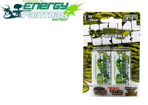 2 piles 9V Energy Paintball woodball edition