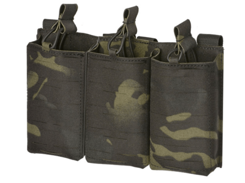  Modular Laser Cut Open Top Triple Mag Pouch For 5.56 - Multicam Black