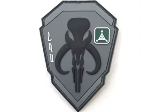 Patch Mandalioran symbol black grey
