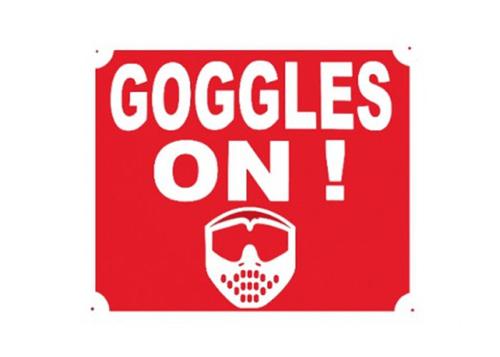 Panneau "goggles on"