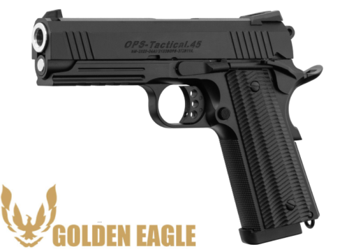Réplique Airsoft Golden Eagle Hi-Capa 1911 black gaz GBB
