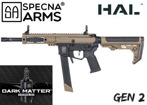 Réplique Airsoft Specna Arms SA Fx01 G2 Flex BDLC HAL Black/Tan