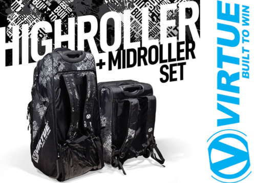 Set Virtue High Roller V4 + Mid Roller Gear Bag - Built to Win black