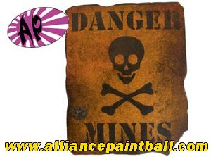 Panneau bois Basic "danger mines"