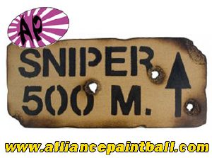Panneau bois Basic "sniper 500m"